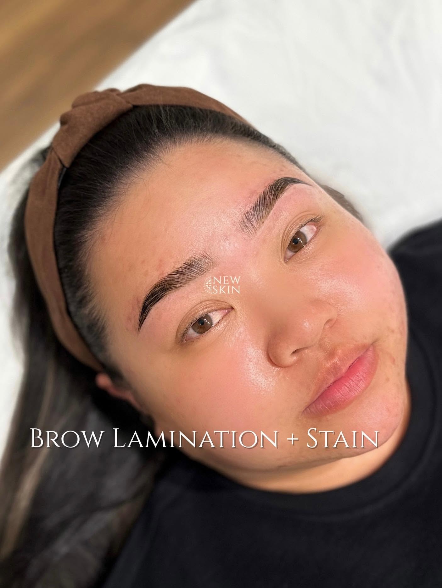 Brow Lamination + Stain result